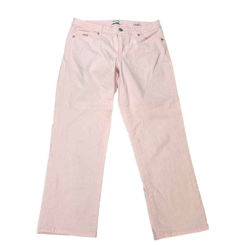 Nine West Jeans Chrystie Capri Denim Pants Women's Size 6‎ Light Pink Stretch